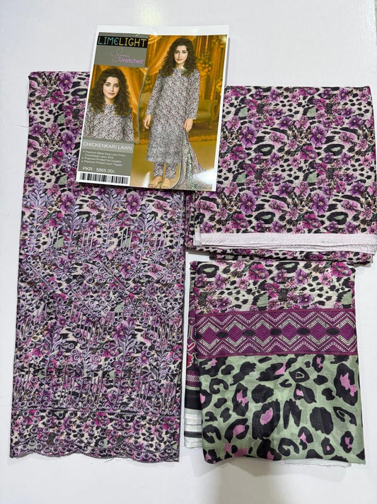 Limelight Chikenkari Bana Doria Lawn 3pc